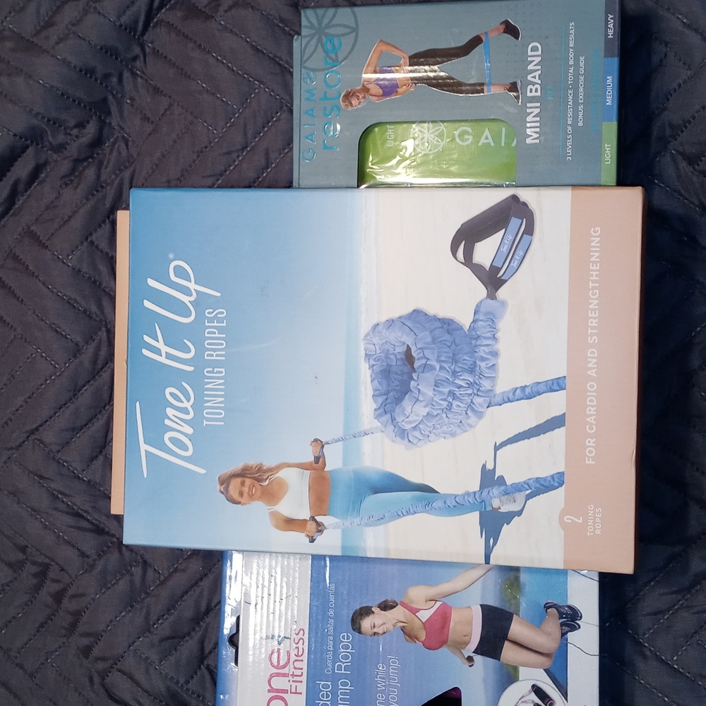 Tone It Up Toning Ropes and Gaiam Mini Band Set